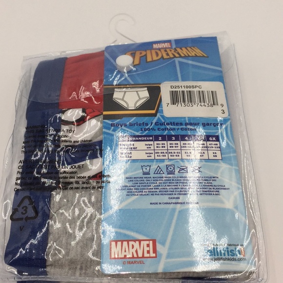 Marvel Spider-Man Boys Briefs Underwear Size 3 New in Package - Picture 5 of 7